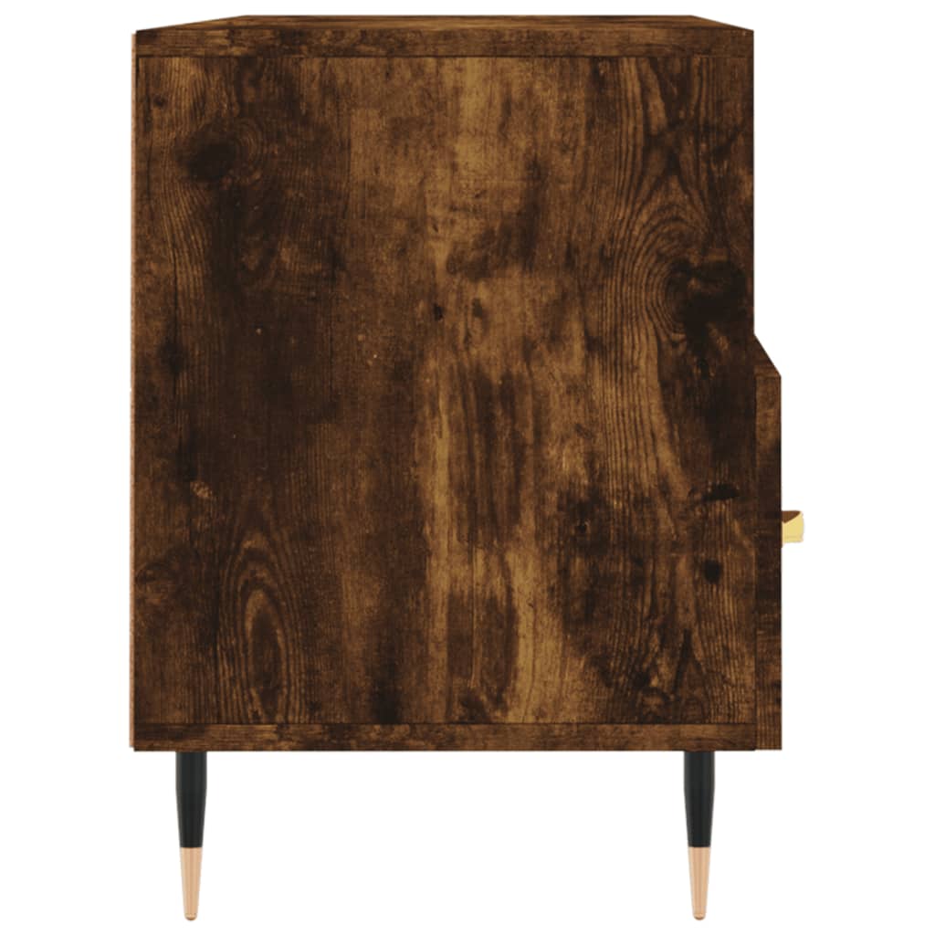 Meuble TV chêne fumé 102x36x50 cm matériau bois