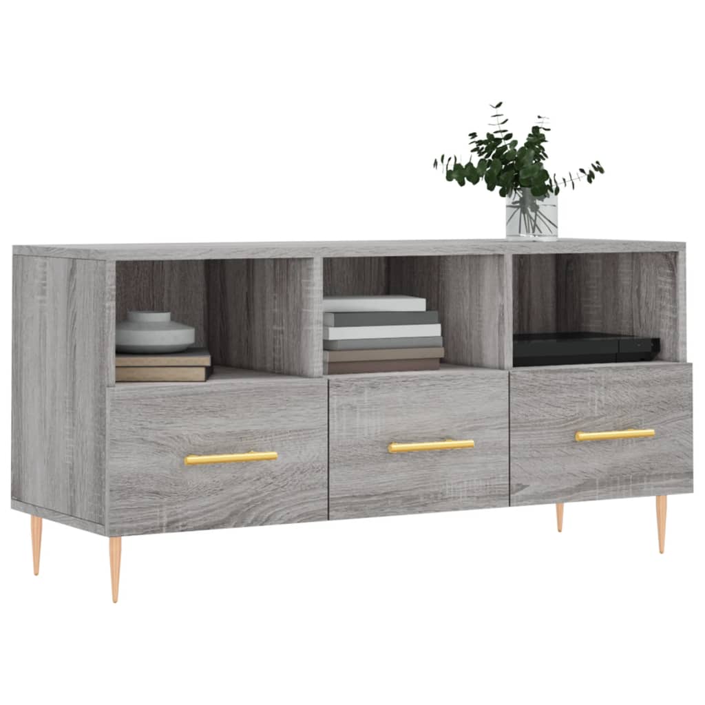 Meuble TV gris Sonoma 102x36x50 cm en bois