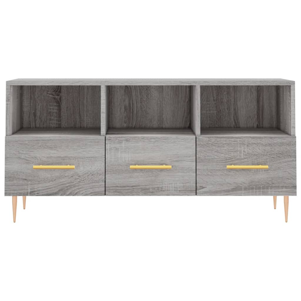 Meuble TV gris Sonoma 102x36x50 cm en bois