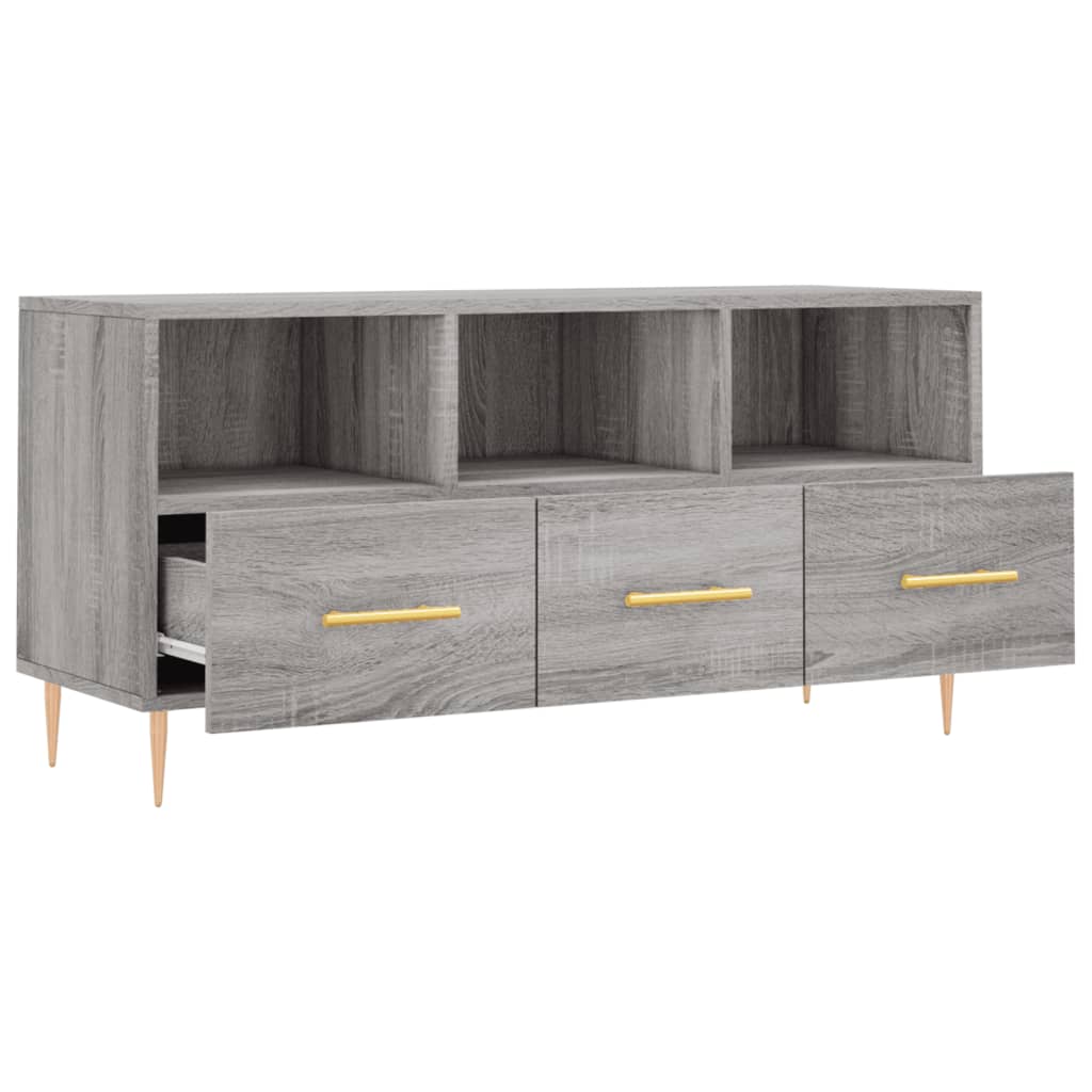 Meuble TV gris Sonoma 102x36x50 cm en bois