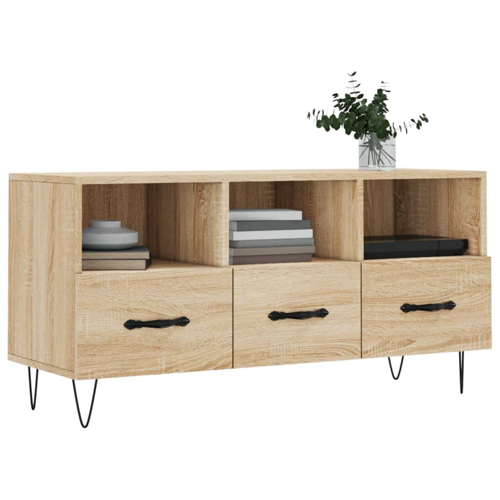 Meuble TV chêne Sonoma 102x36x50 cm matériau bois