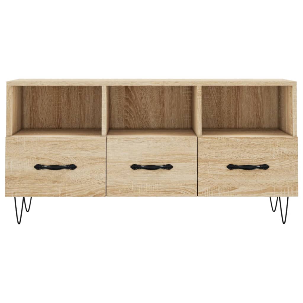 Meuble TV chêne Sonoma 102x36x50 cm matériau bois