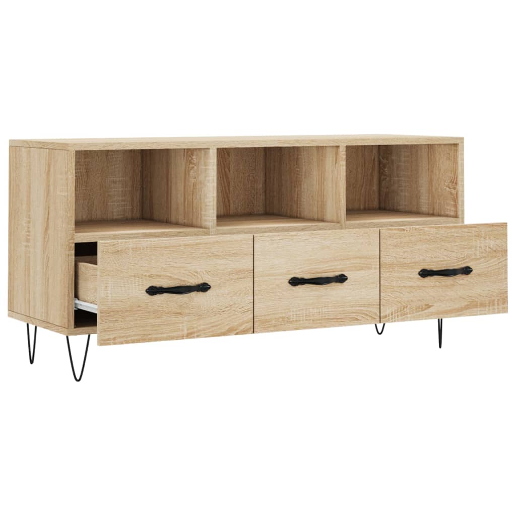 Meuble TV chêne Sonoma 102x36x50 cm matériau bois