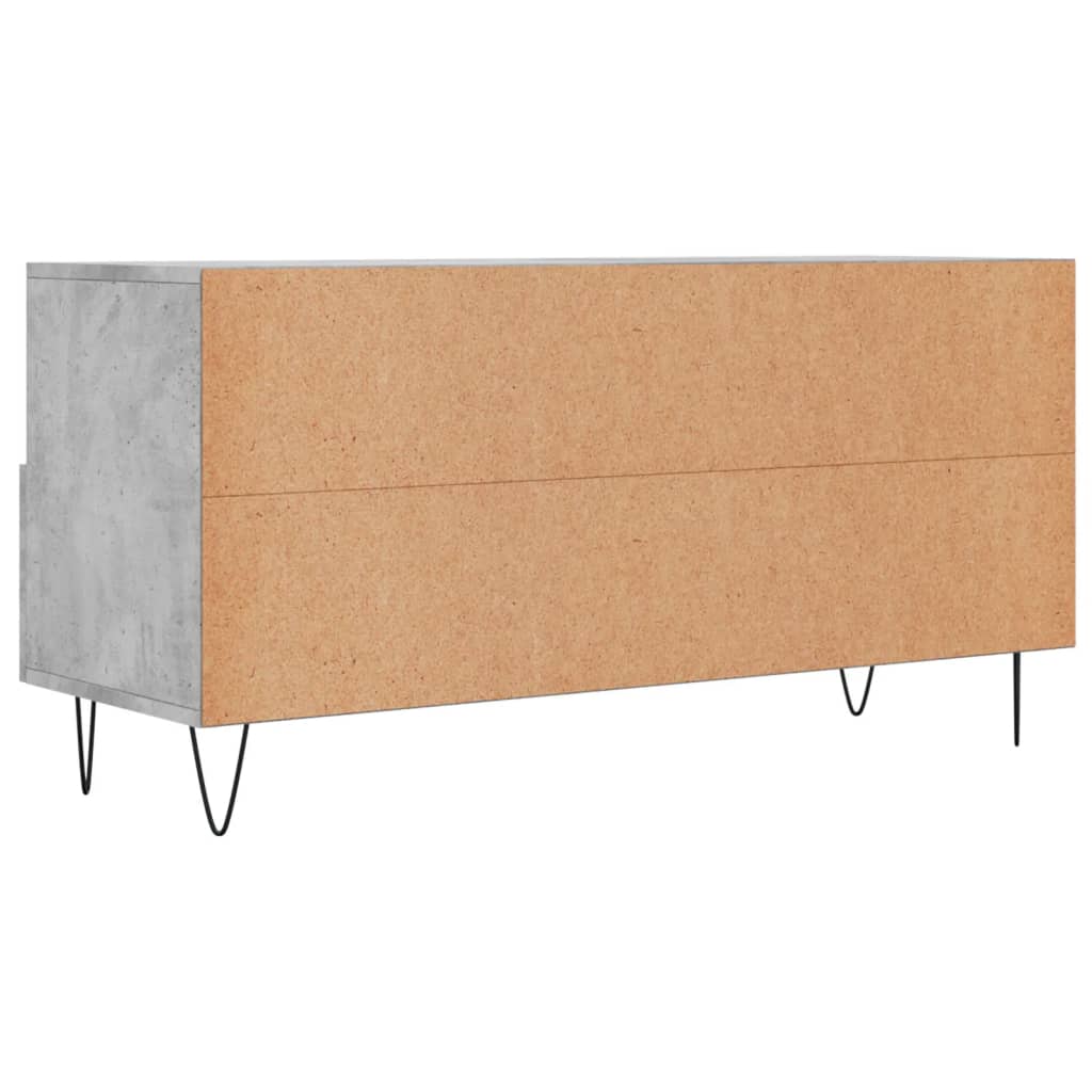 TV-Schrank Betongrau 102x36x50 cm Holzwerkstoff