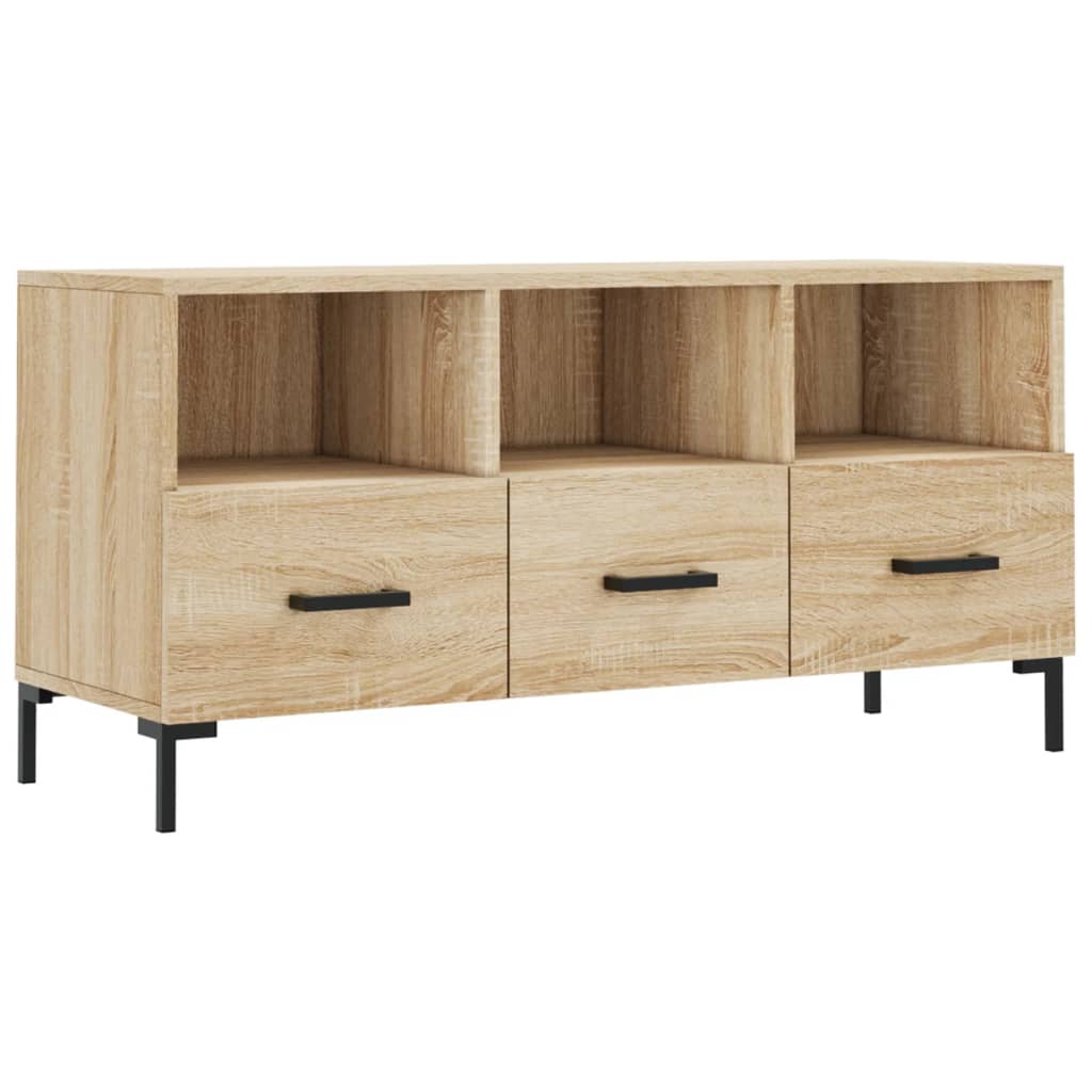 Meuble TV chêne Sonoma 102x36x50 cm matériau bois