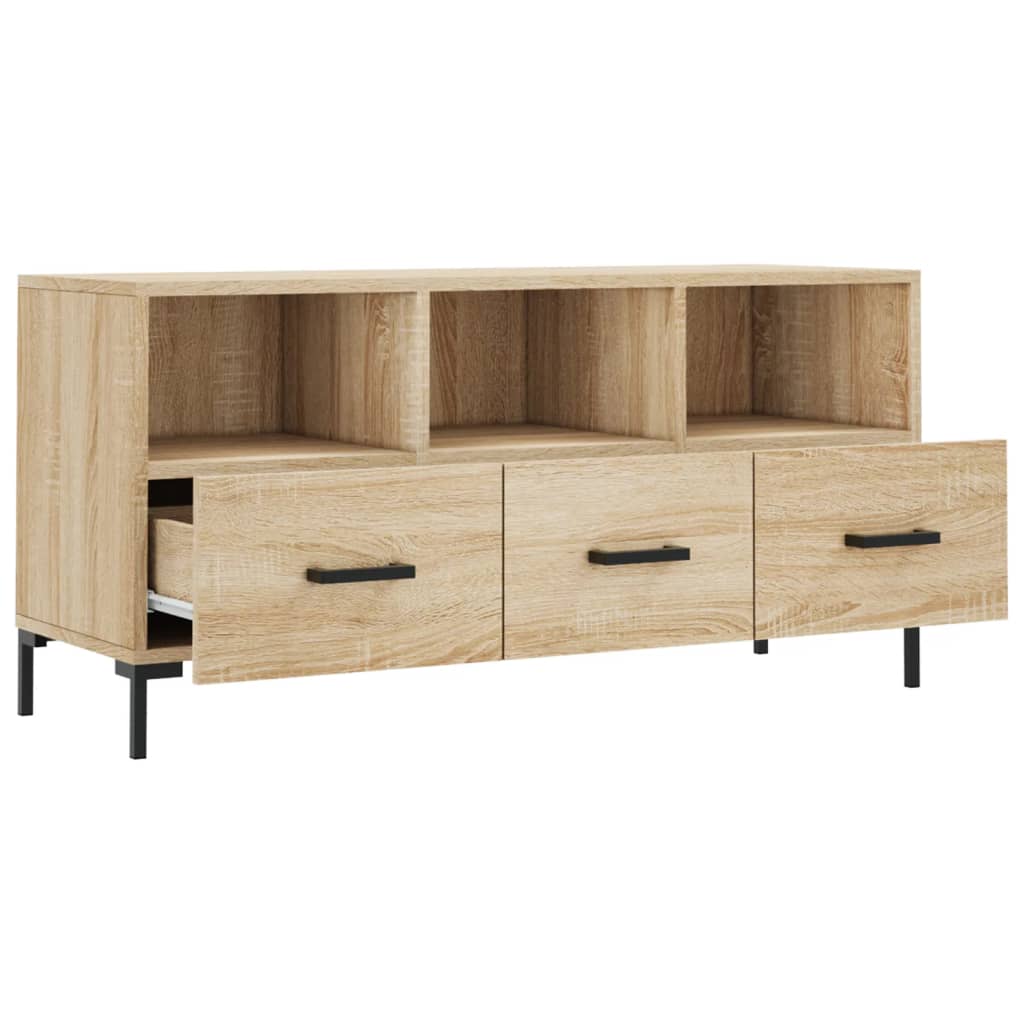Meuble TV chêne Sonoma 102x36x50 cm matériau bois