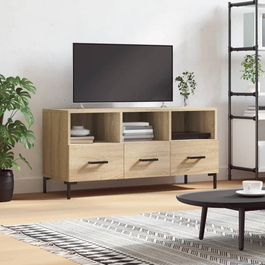 Meuble TV chêne Sonoma 102x36x50 cm matériau bois