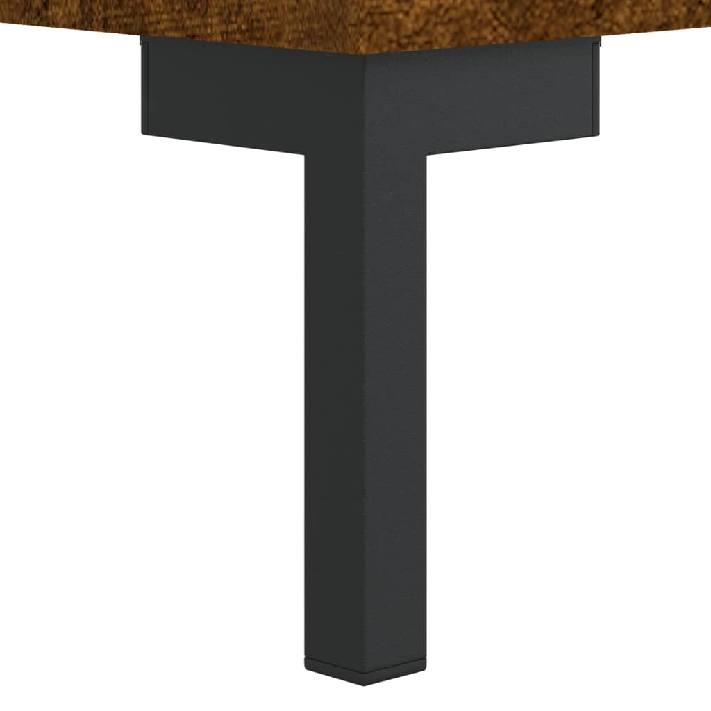 Meuble TV chêne fumé 102x36x50 cm matériau bois