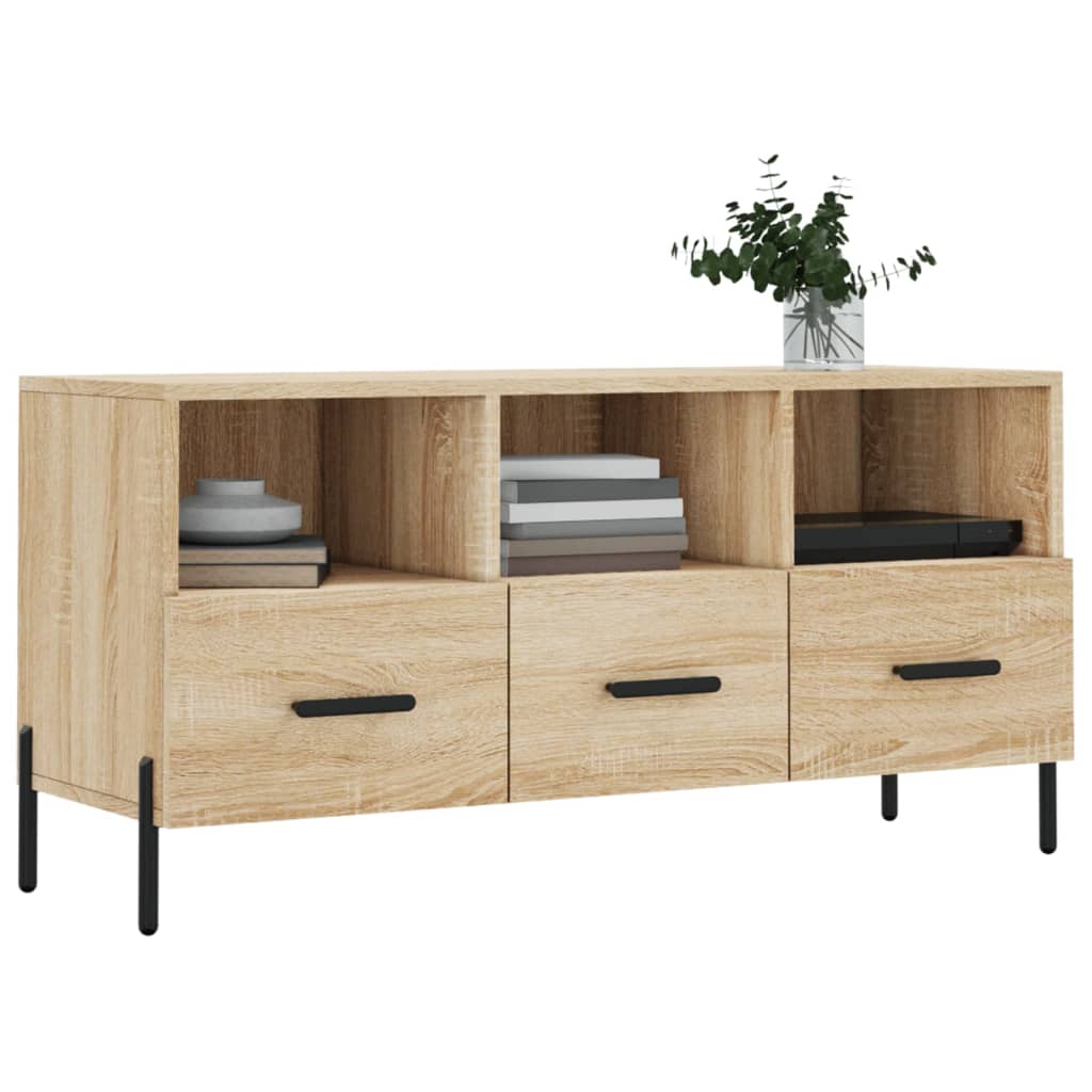 Meuble TV chêne Sonoma 102x36x50 cm matériau bois