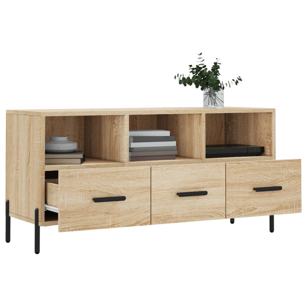 Meuble TV chêne Sonoma 102x36x50 cm matériau bois