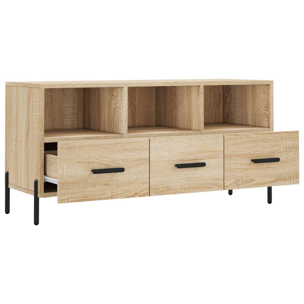 Meuble TV chêne Sonoma 102x36x50 cm matériau bois
