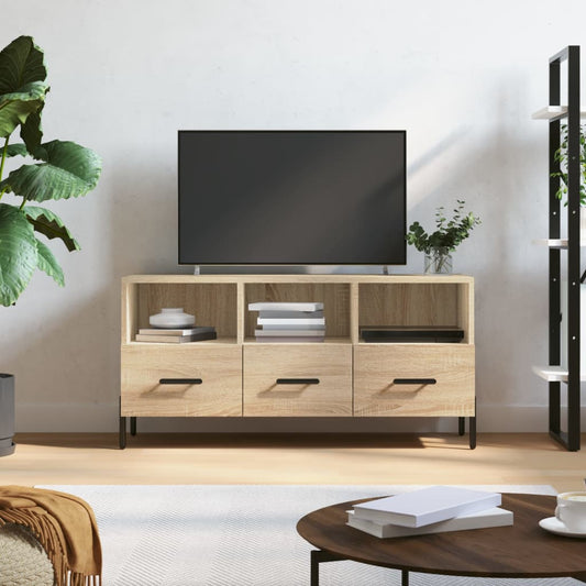 Meuble TV chêne Sonoma 102x36x50 cm matériau bois