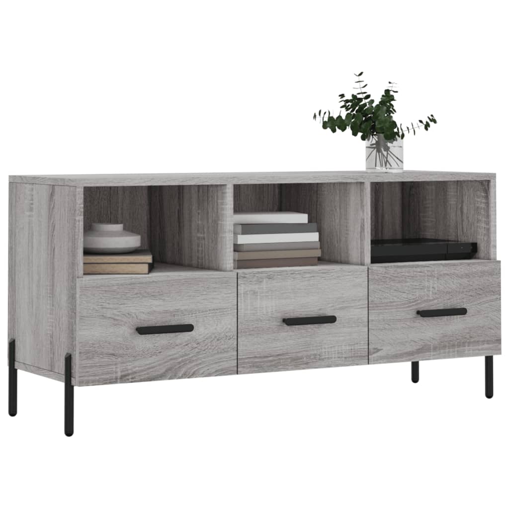 Meuble TV gris Sonoma 102x36x50 cm en bois