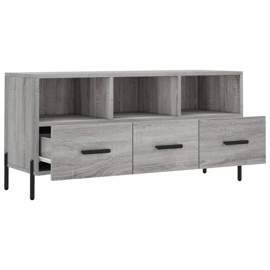 Meuble TV gris Sonoma 102x36x50 cm en bois