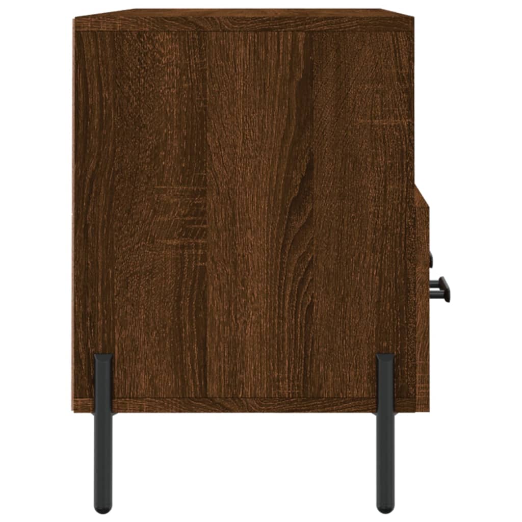 Meuble TV aspect chêne marron 102x36x50 cm matériau bois