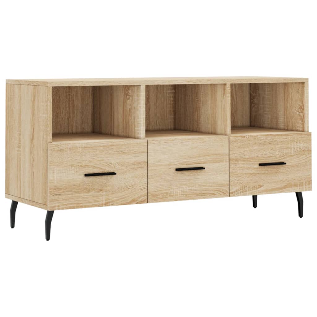 Meuble TV chêne Sonoma 102x36x50 cm matériau bois