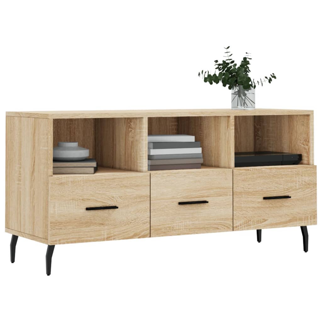 Meuble TV chêne Sonoma 102x36x50 cm matériau bois