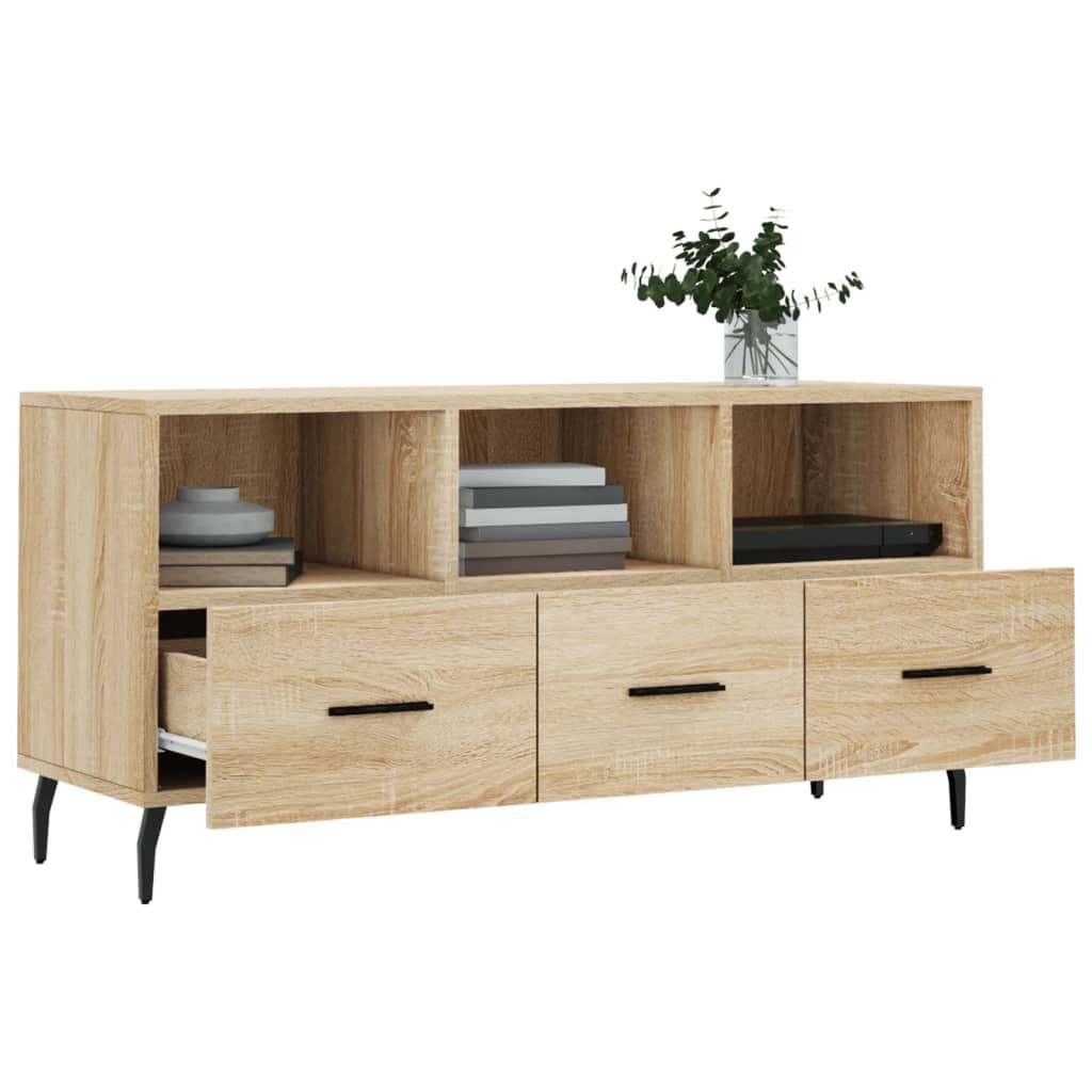 Meuble TV chêne Sonoma 102x36x50 cm matériau bois