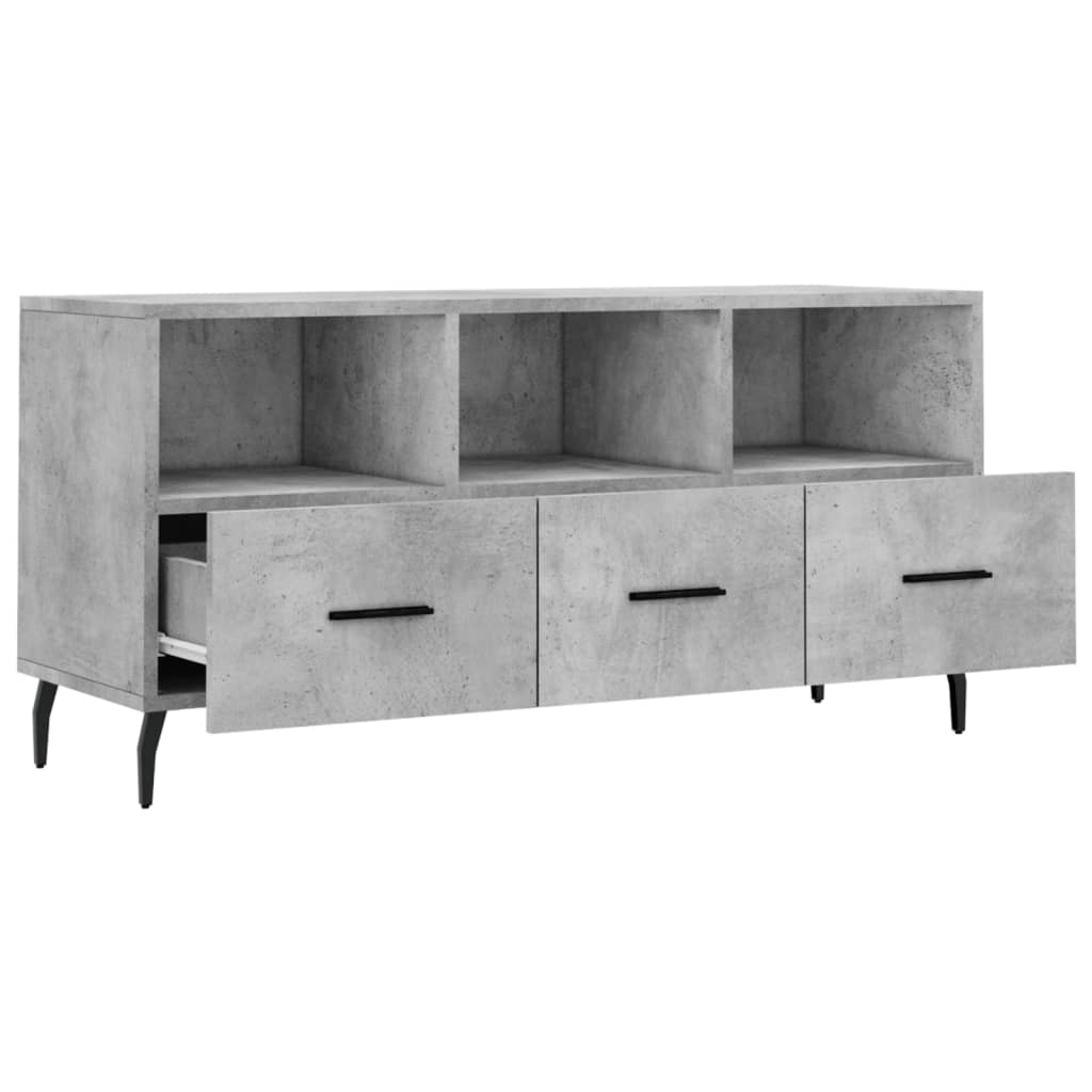 TV-Schrank Betongrau 102x36x50 cm Holzwerkstoff