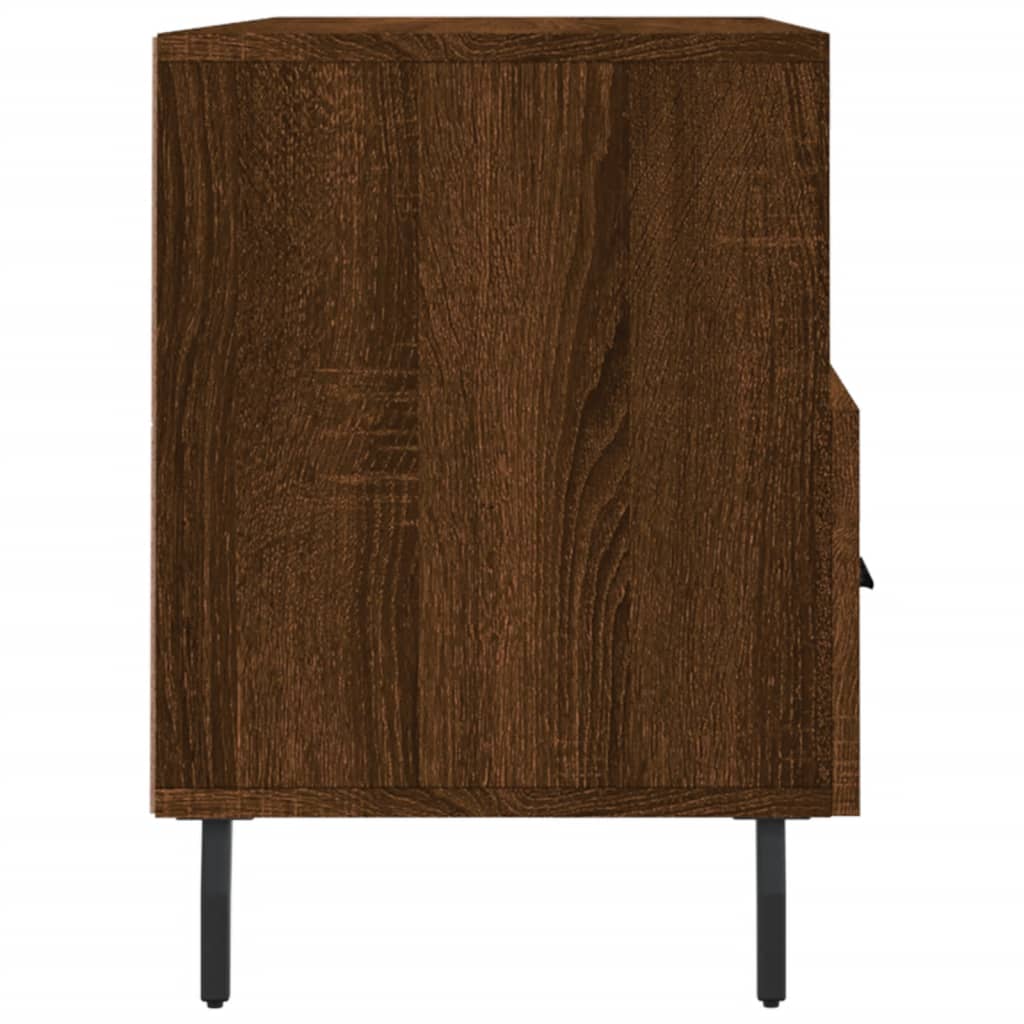 Meuble TV aspect chêne marron 102x36x50 cm matériau bois