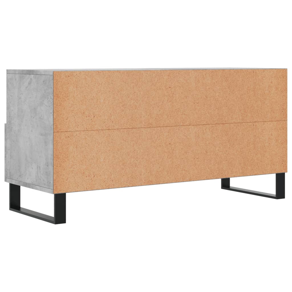 Meuble TV gris béton 102x36x50 cm en bois