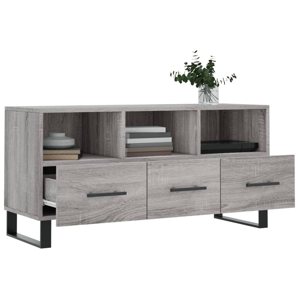 Meuble TV gris Sonoma 102x36x50 cm en bois