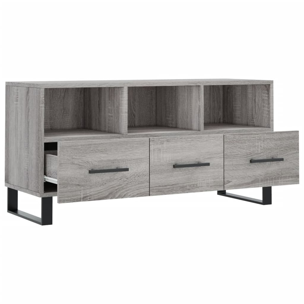 Meuble TV gris Sonoma 102x36x50 cm en bois