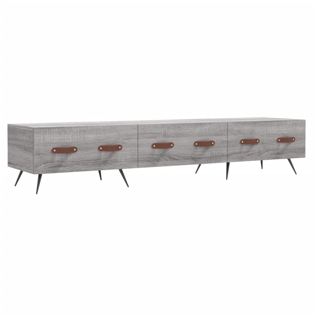TV Cabinet Gray Sonoma 150x36x30 cm Wood Material
