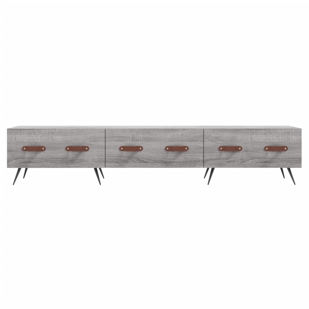 TV Cabinet Gray Sonoma 150x36x30 cm Wood Material