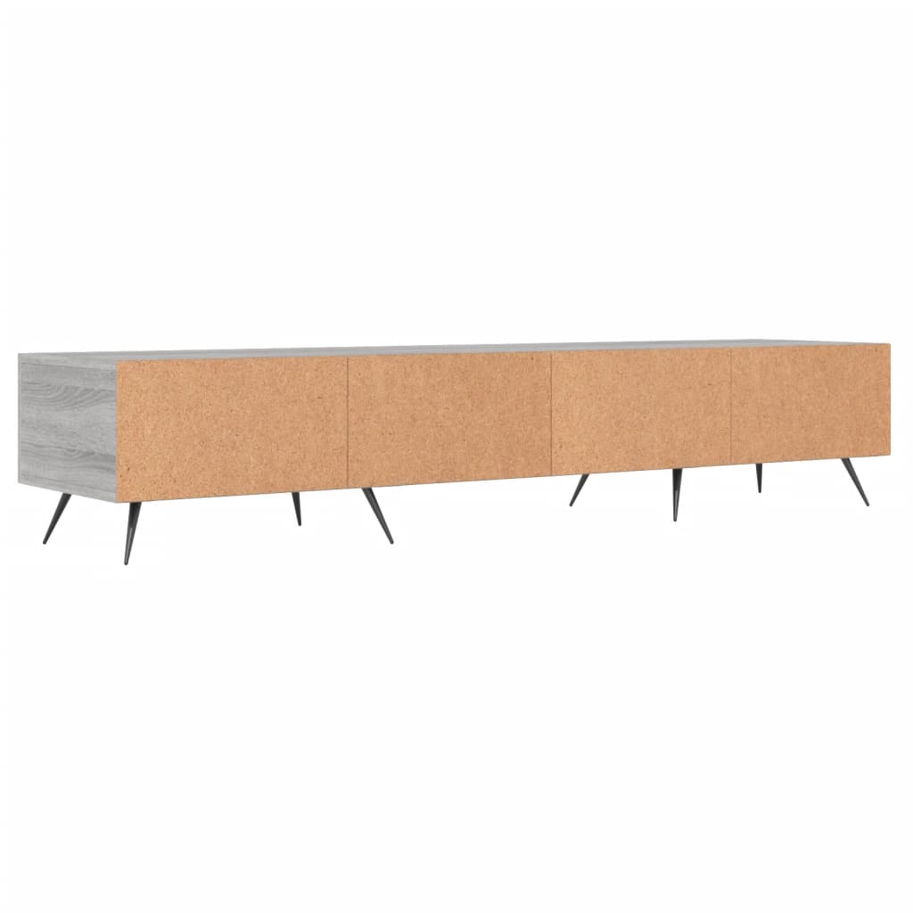 TV Cabinet Gray Sonoma 150x36x30 cm Wood Material