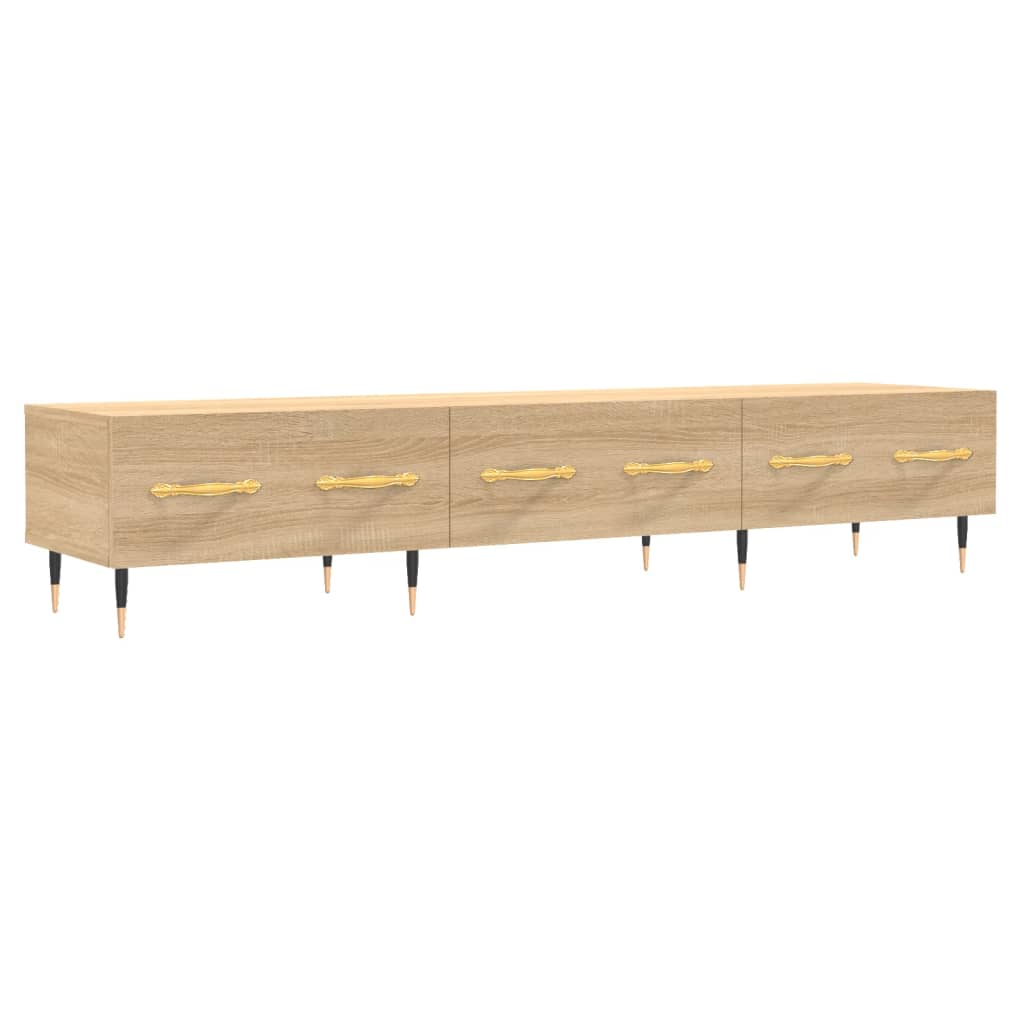 Meuble TV chêne Sonoma 150x36x30 cm matériau bois