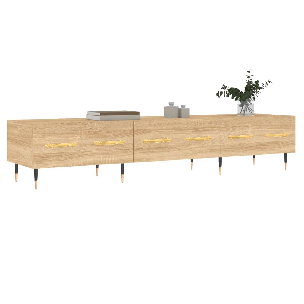 Meuble TV chêne Sonoma 150x36x30 cm matériau bois