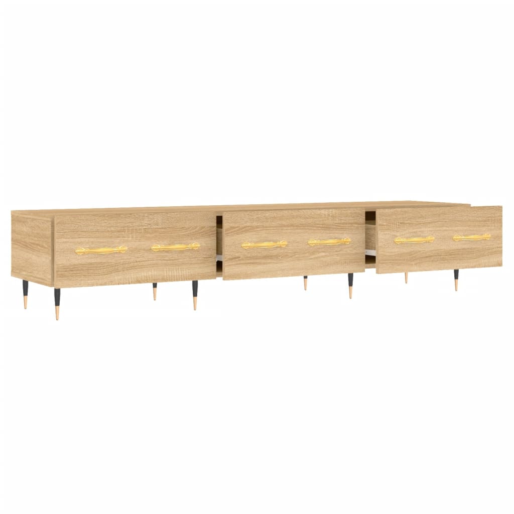 Meuble TV chêne Sonoma 150x36x30 cm matériau bois