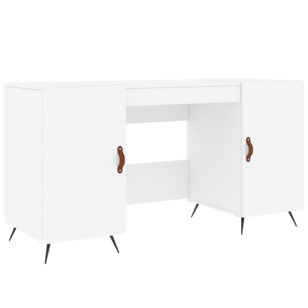 Bureau blanc 140x50x75 cm en bois