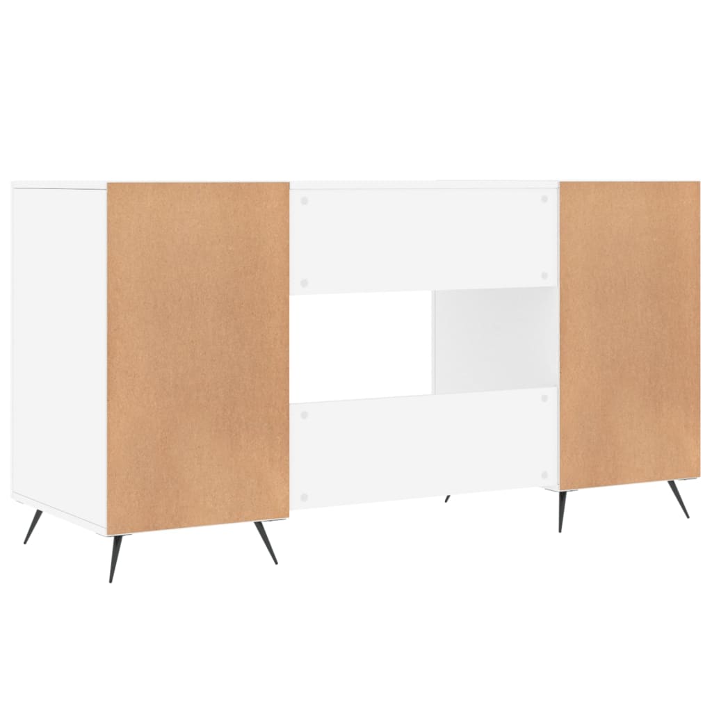 Bureau blanc 140x50x75 cm en bois