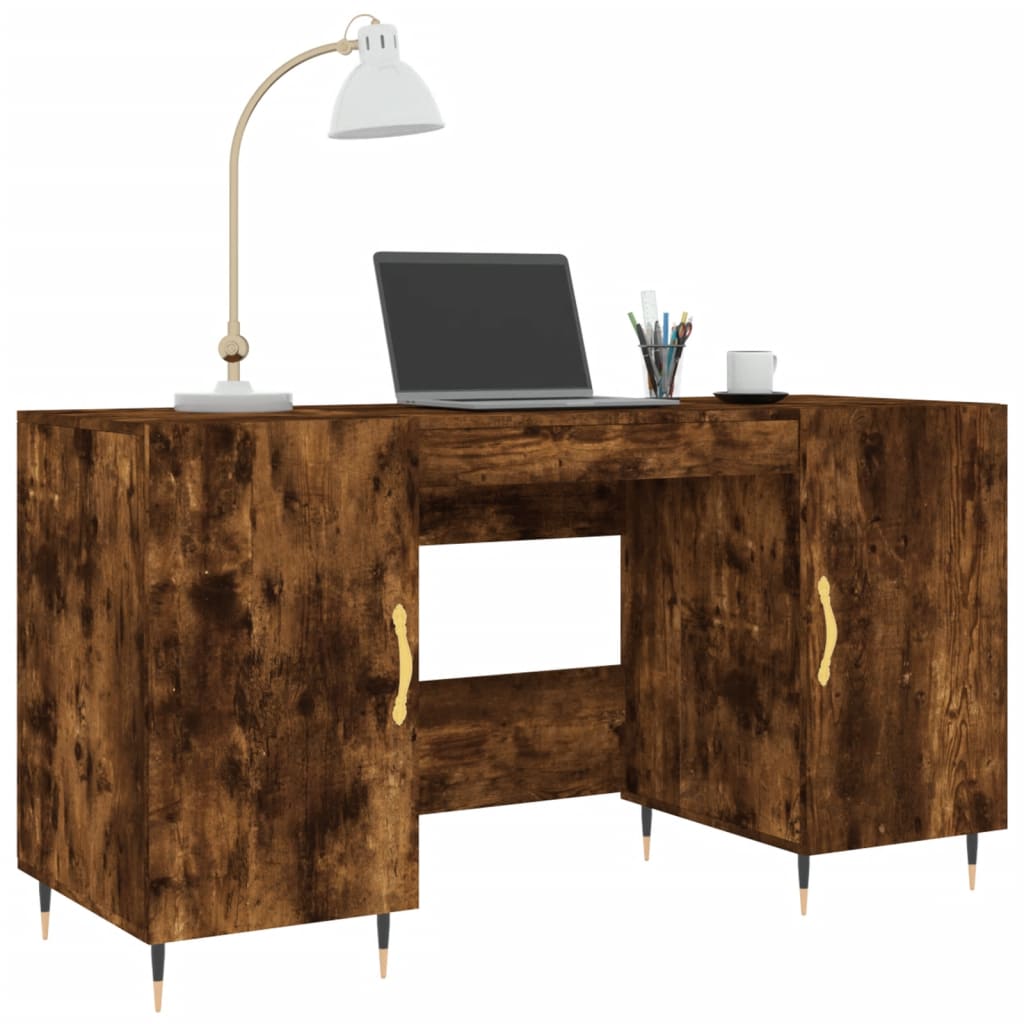 Bureau chêne fumé 140x50x75 cm matière bois