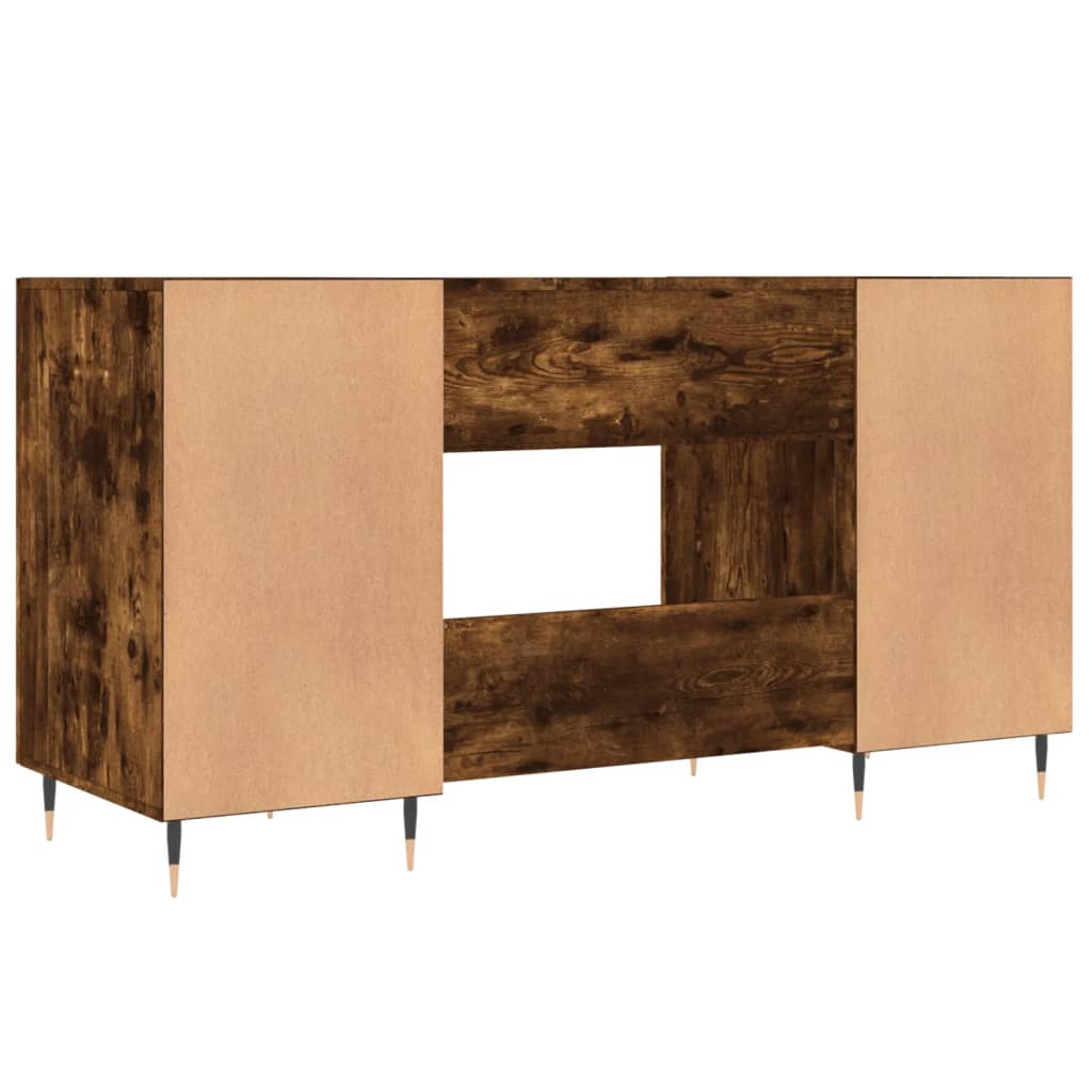 Bureau chêne fumé 140x50x75 cm matière bois