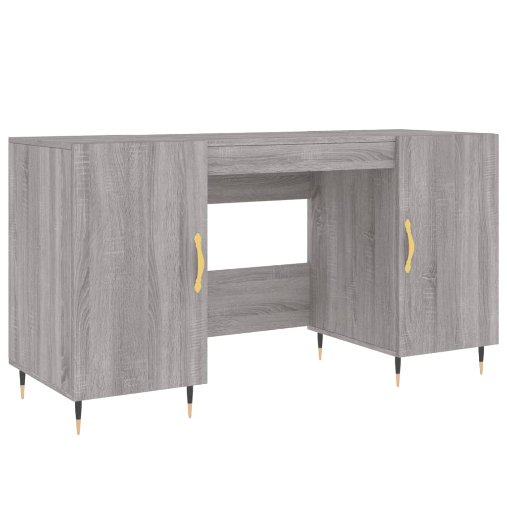 Bureau Sonoma gris 140x50x75 cm matériau bois