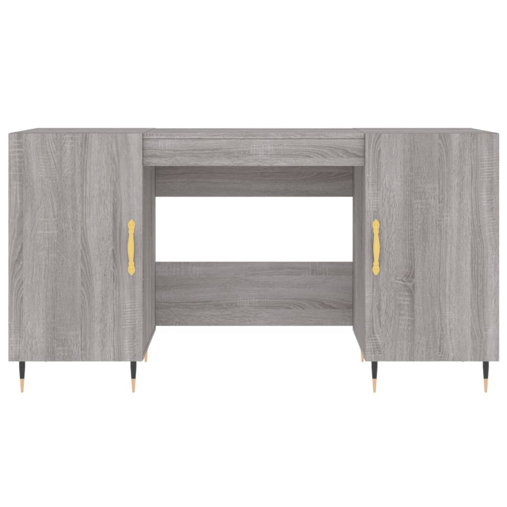 Bureau Sonoma gris 140x50x75 cm matériau bois