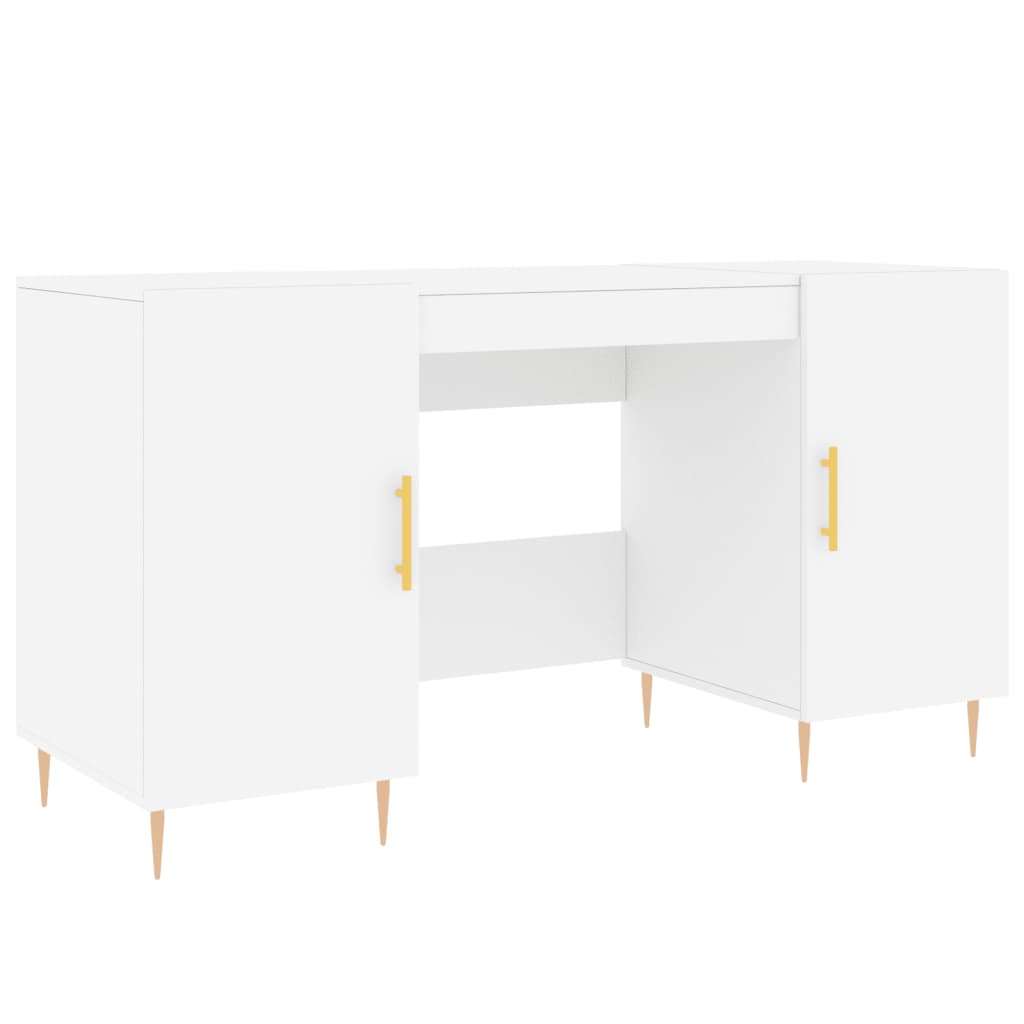 Bureau blanc 140x50x75 cm en bois