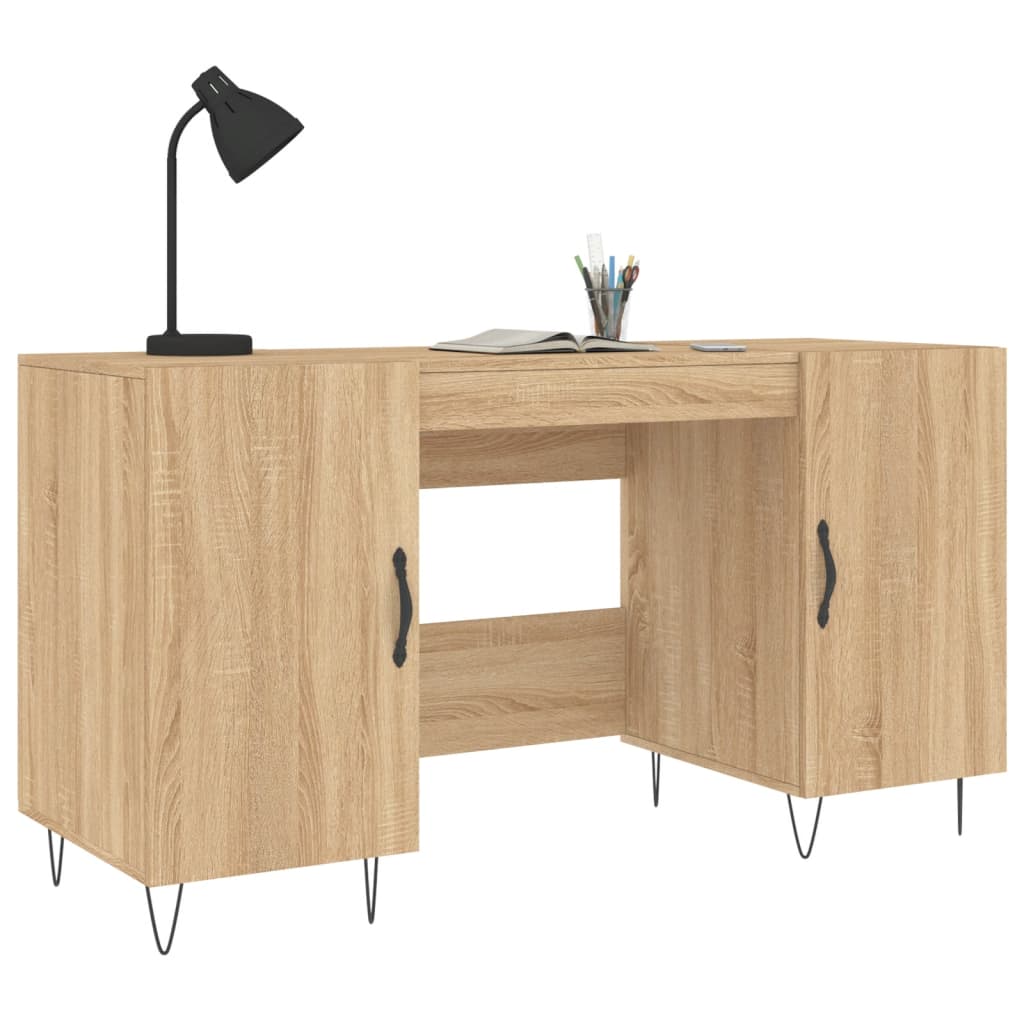 Bureau chêne Sonoma 140x50x75 cm matière bois