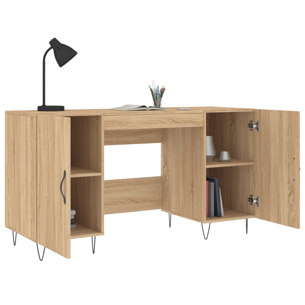 Bureau chêne Sonoma 140x50x75 cm matière bois