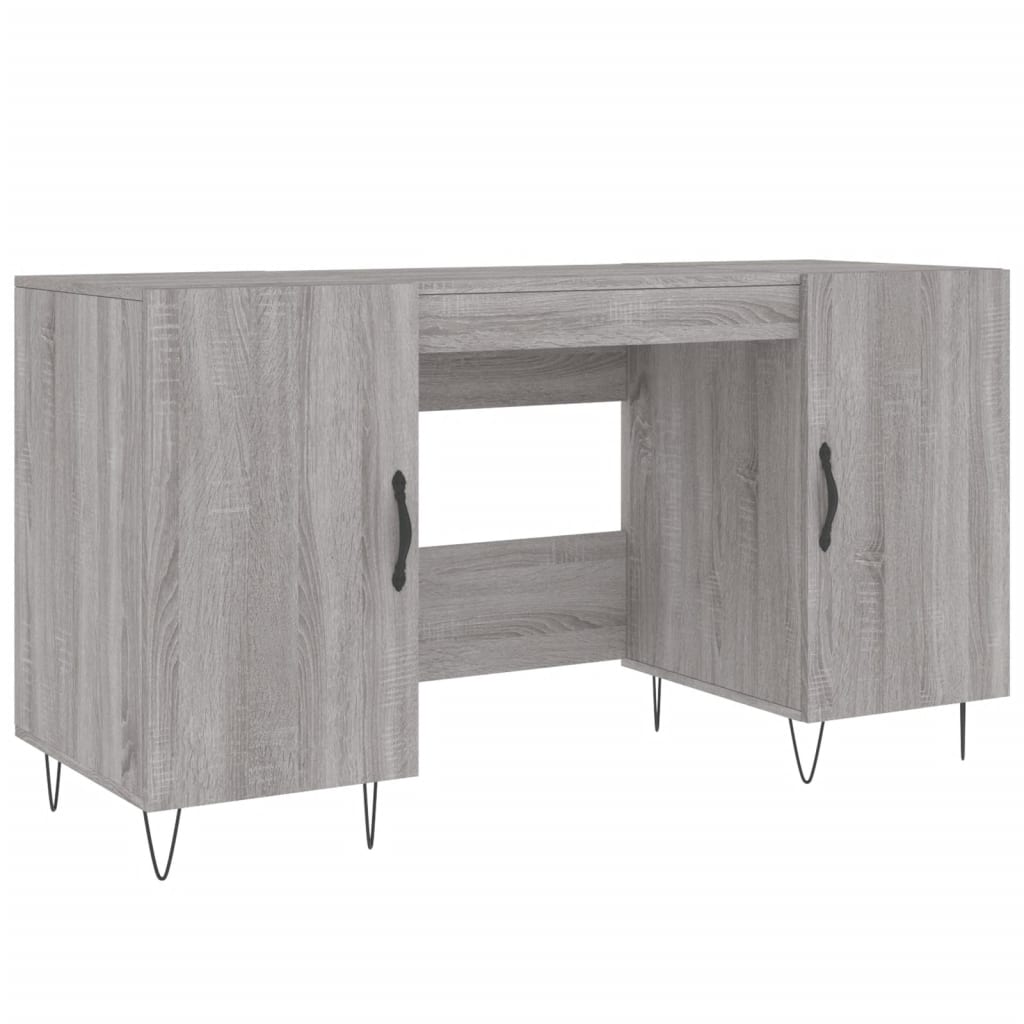 Bureau Sonoma gris 140x50x75 cm matériau bois