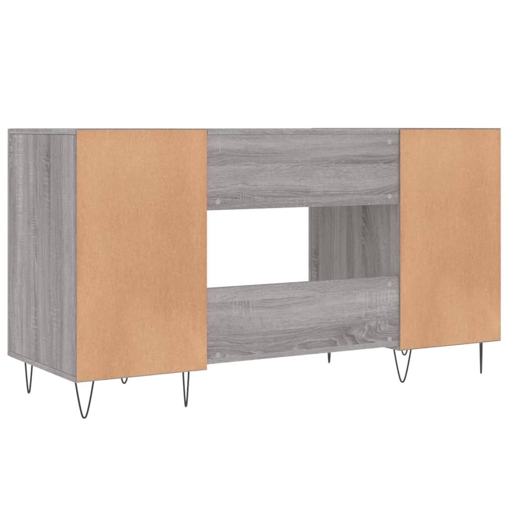 Bureau Sonoma gris 140x50x75 cm matériau bois