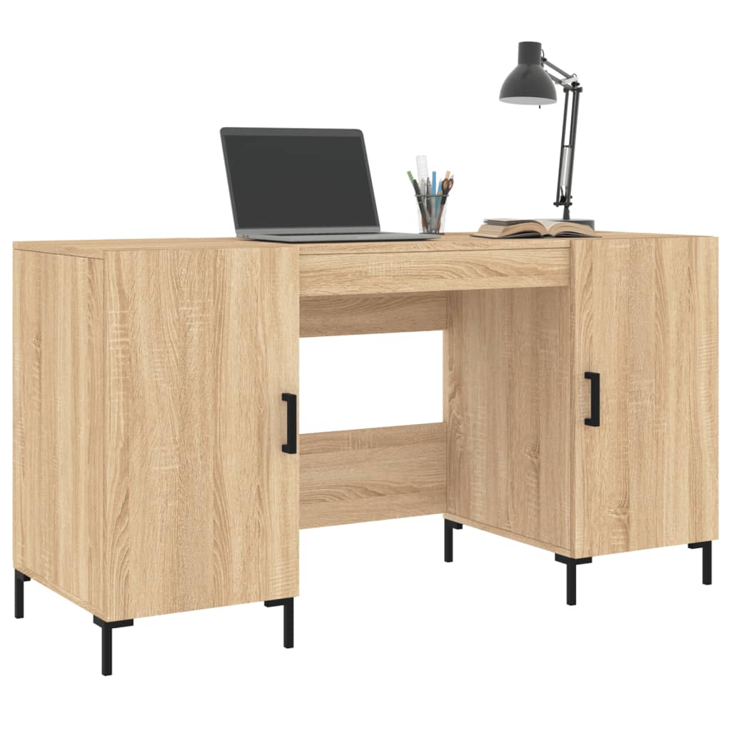 Bureau chêne Sonoma 140x50x75 cm matière bois