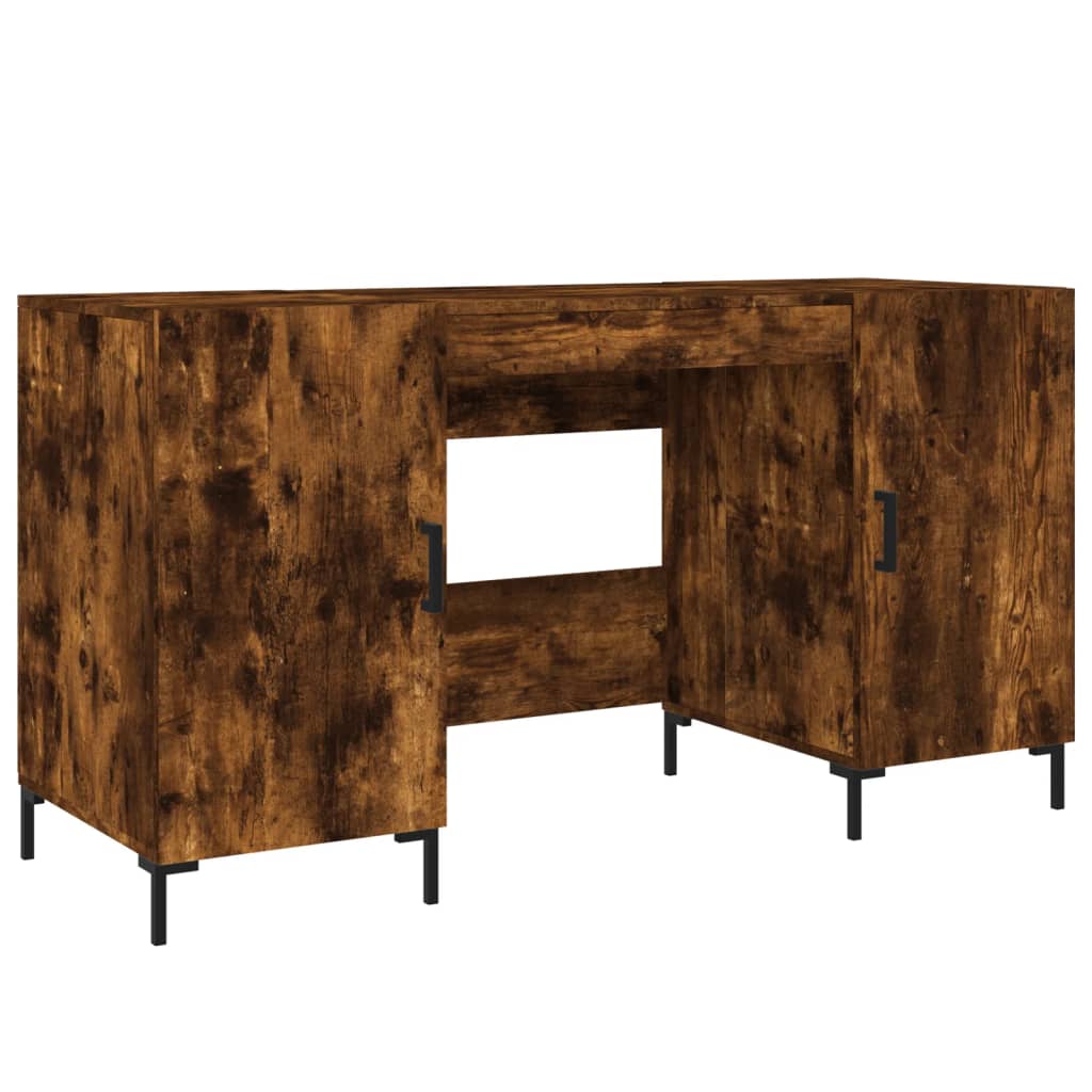 Bureau chêne fumé 140x50x75 cm matière bois