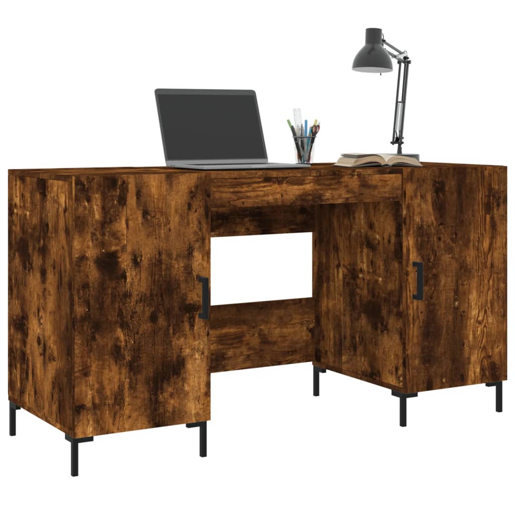 Bureau chêne fumé 140x50x75 cm matière bois