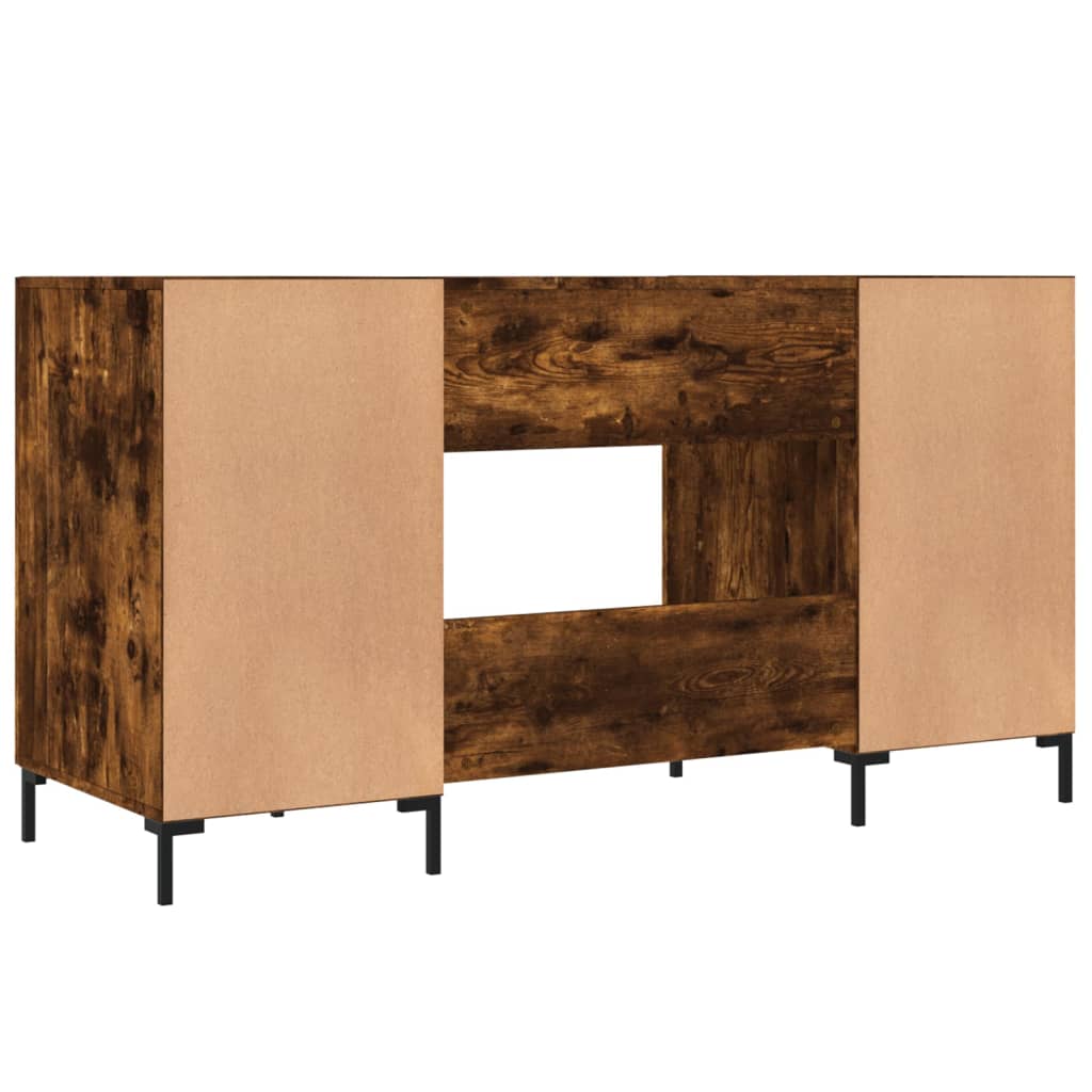 Bureau chêne fumé 140x50x75 cm matière bois