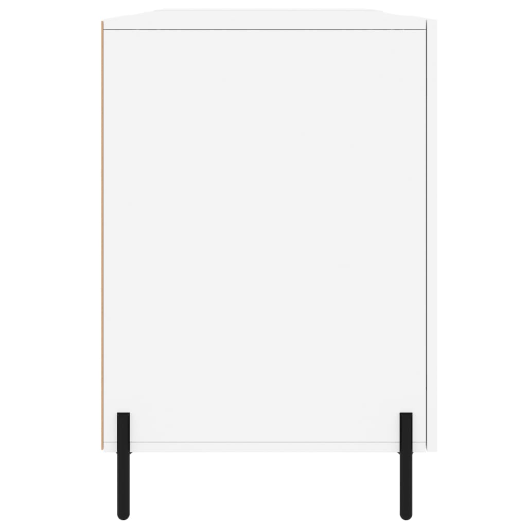 Bureau blanc 140x50x75 cm en bois