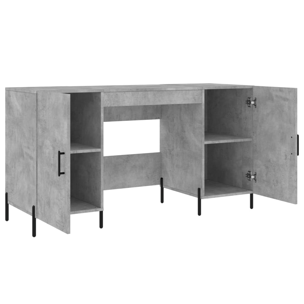 Schreibtisch Betongrau 140x50x75 cm Holzwerkstoff